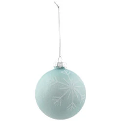 4ct Blue And Silver Snowflake Glass Christmas Ball Ornaments 3.25" (80mm) 10 4ct Blue And Silver Snowflake Glass Christmas Ball Ornaments 3.25" (80mm) -Christmas Decoration Store winter20blues 620cropped 71616.1670623239