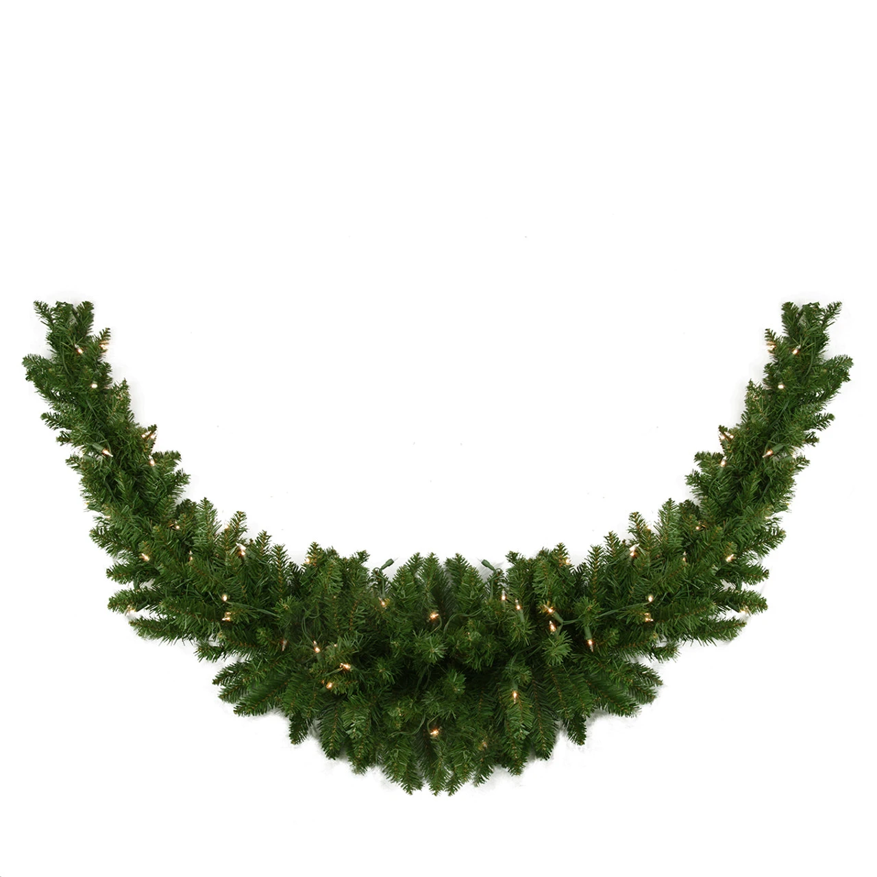 60" Pre-Lit Eastern Pine Artificial Christmas Swag - Clear Lights 3 60" Pre-Lit Eastern Pine Artificial Christmas Swag - Clear Lights