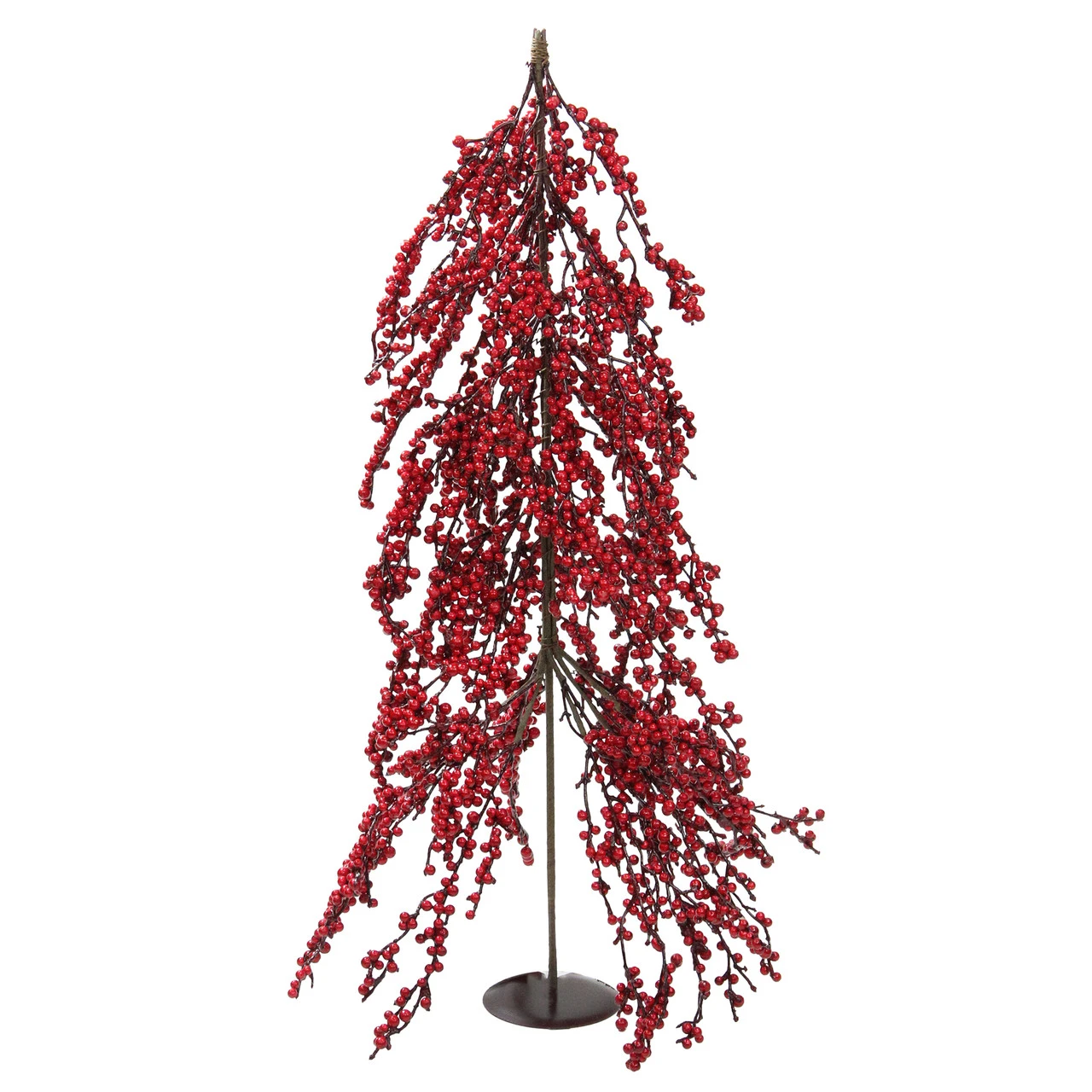 2.5' Red Berries Artificial Upside Down Christmas Tree - Unlit 3 2.5' Red Berries Artificial Upside Down Christmas Tree - Unlit