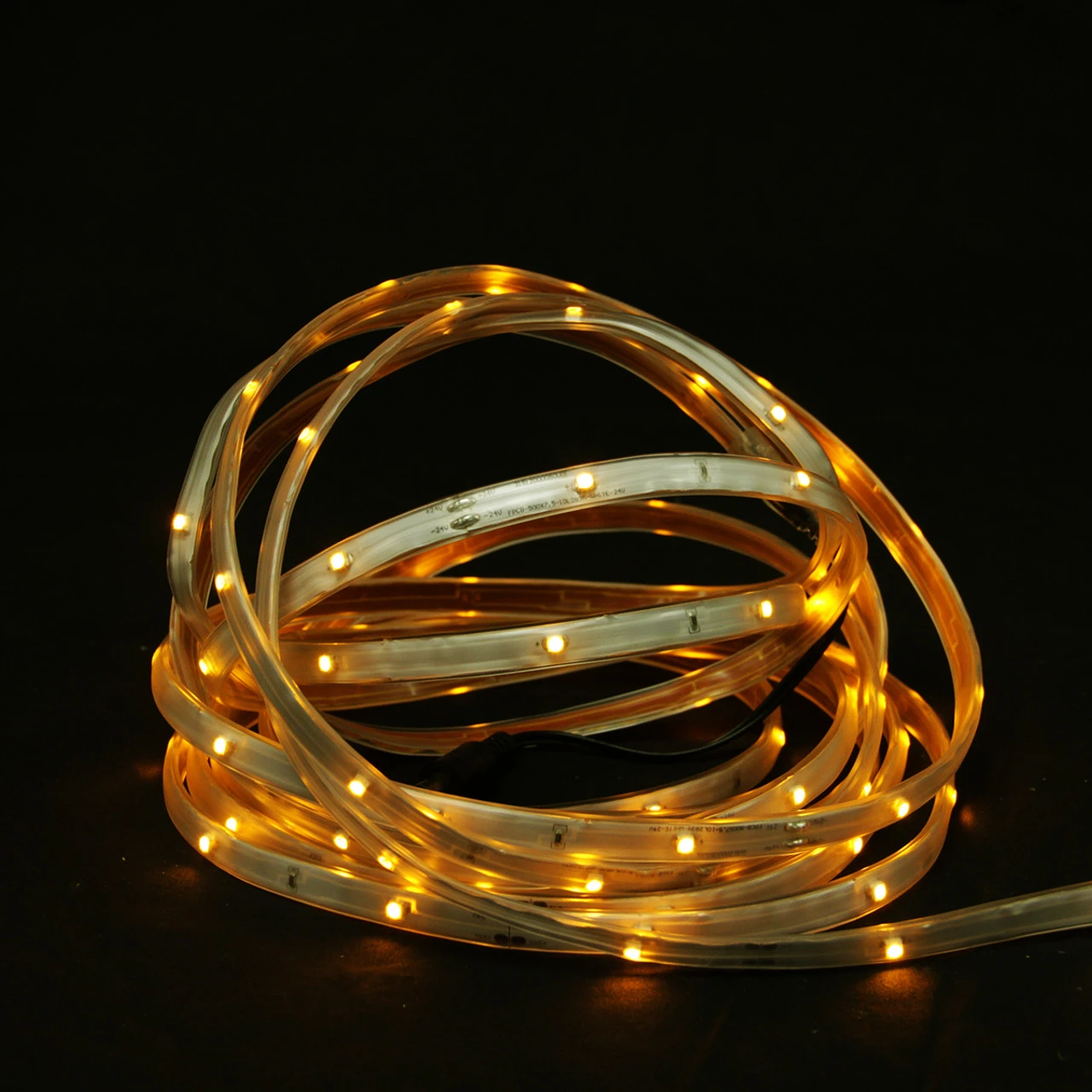 18' Amber LED Outdoor Christmas Linear Tape Lighting - White Finish 3 18' Amber LED Outdoor Christmas Linear Tape Lighting - White Finish