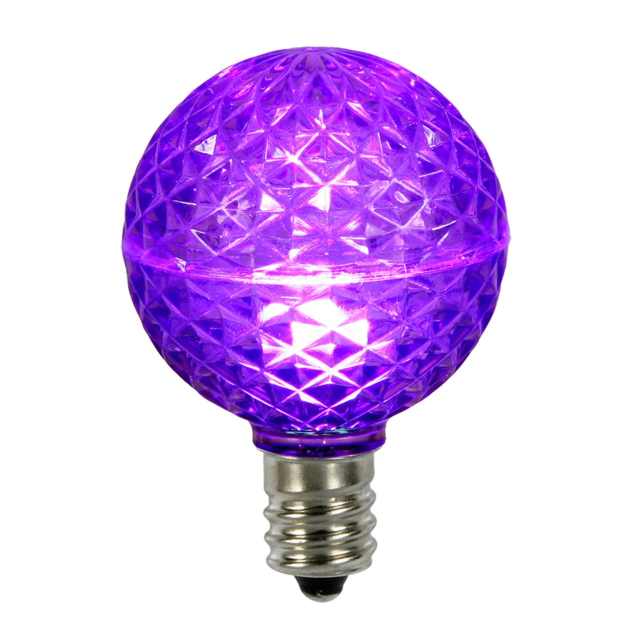 Club Pack Of 25 LED G50 Purple Replacement Christmas Light Bulbs - E17 Base 3 Club Pack Of 25 LED G50 Purple Replacement Christmas Light Bulbs - E17 Base