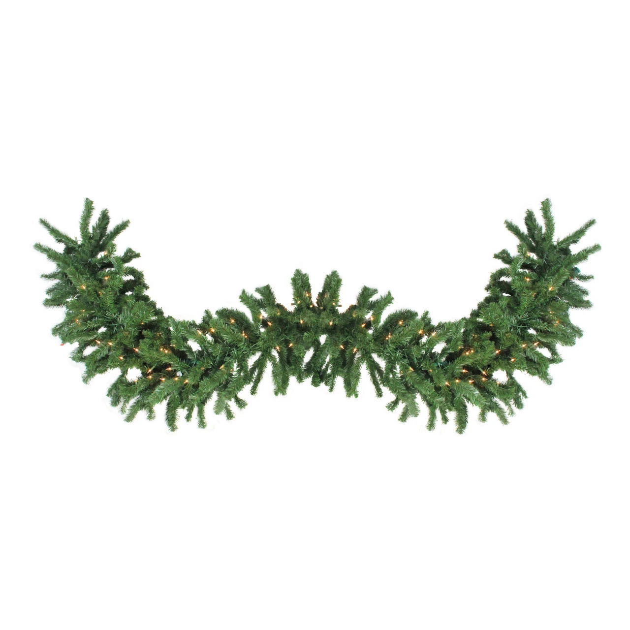 9' X 10" Pre-lit Windsor Green Pine Artificial Christmas Garland - Clear Lights 4 9' X 10" Pre-lit Windsor Green Pine Artificial Christmas Garland - Clear Lights - Image 2