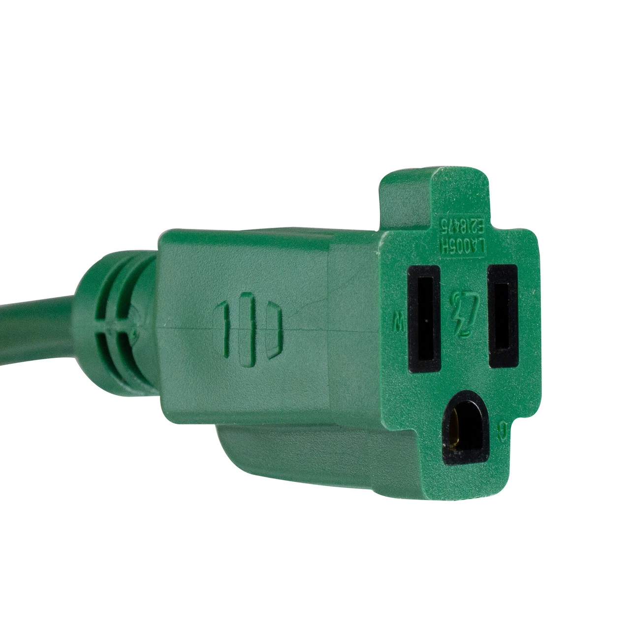 20' Green 3-Prong Outdoor Extension Power Cord With Outlet Block 4 20' Green 3-Prong Outdoor Extension Power Cord With Outlet Block - Image 2