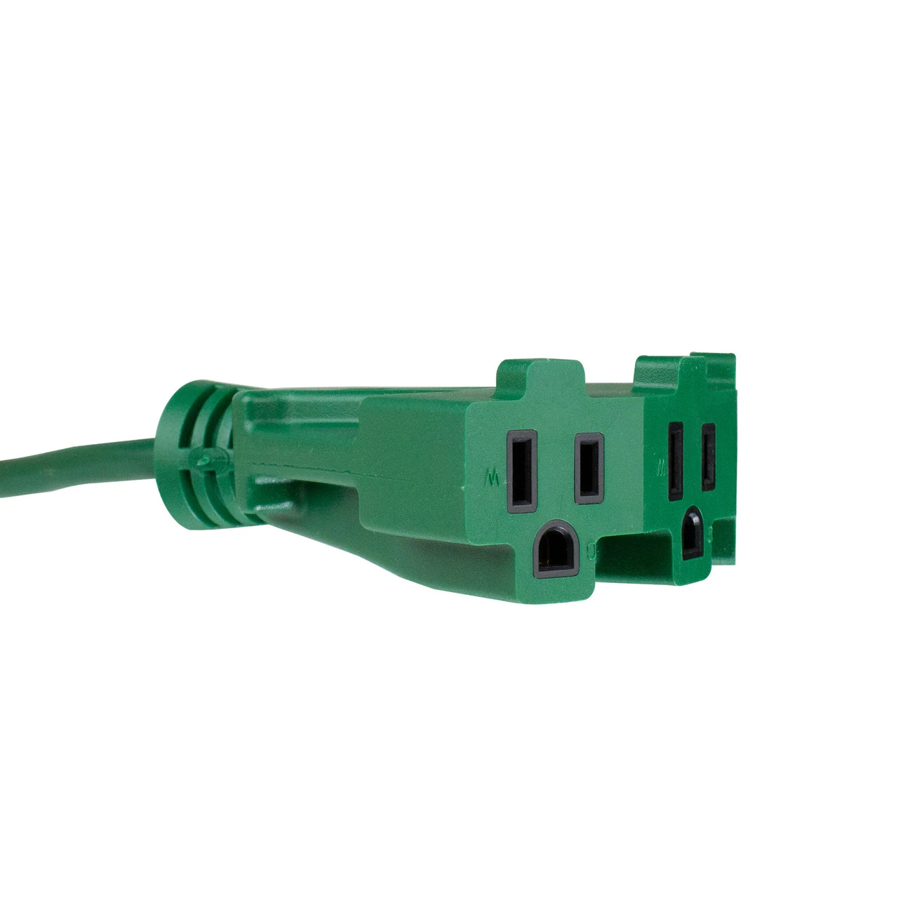 25' Green 3-Prong Outdoor Extension Power Cord With Fan Style Connector 5 25' Green 3-Prong Outdoor Extension Power Cord With Fan Style Connector - Image 3