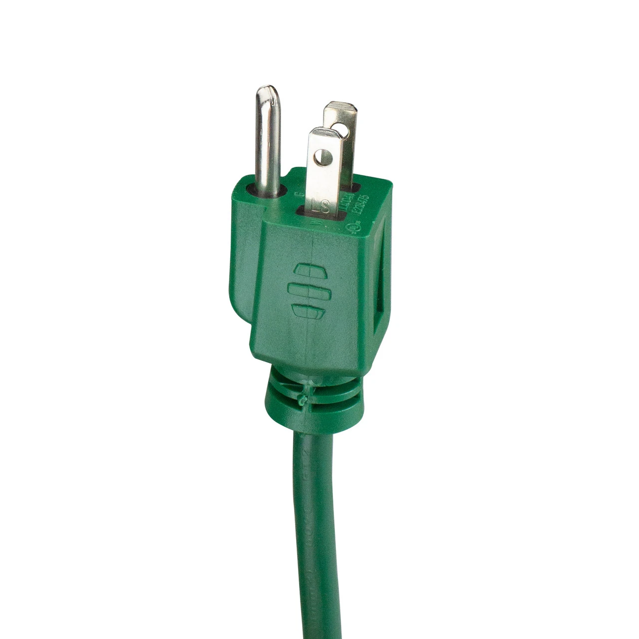 25' Green 3-Prong Outdoor Extension Power Cord With Fan Style Connector 6 25' Green 3-Prong Outdoor Extension Power Cord With Fan Style Connector - Image 4