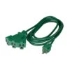 10' Green 3-Prong Outdoor Extension Power Cord With Fan Style Connector 1 10' Green 3-Prong Outdoor Extension Power Cord With Fan Style Connector -Christmas Decoration Store ys90572 55668.1667535648