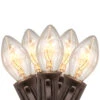 25 Count Clear C7 Christmas Lights, 24ft Brown Wire -Christmas Decoration Store ys93858 temp 94719.1679419715