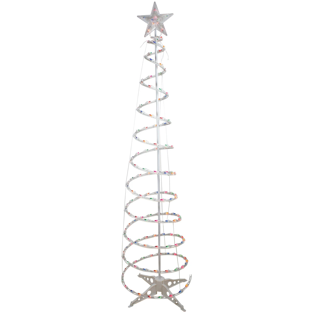 6' Pre-Lit Spiral Christmas Tree - Multi Color Lights 4 6' Pre-Lit Spiral Christmas Tree - Multi Color Lights - Image 2