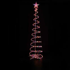 6' Pre-Lit Spiral Christmas Tree - Multi Color Lights