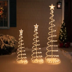 Set Of 3 Clear Lighted Spiral Christmas Trees - 3', 4', And 6' 9 Set Of 3 Clear Lighted Spiral Christmas Trees - 3', 4', And 6' -Christmas Decoration Store ys wwtree medium 2 38938.1667530467