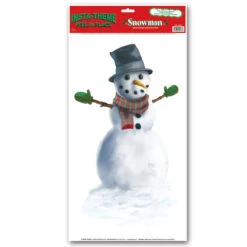 Pack Of 12 Snowman Peel 'N Place Christmas Decorations 24"