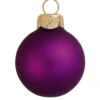 8ct Soft Purple Matte Glass Christmas Ball Ornaments 3.25" (80mm)