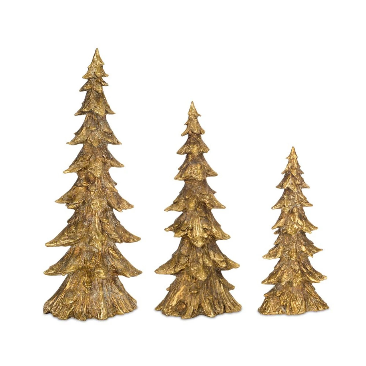 Set Of 3 Rustic Brown Antique Style Christmas Holiday Decor Tree 20.5" 3 Set Of 3 Rustic Brown Antique Style Christmas Holiday Decor Tree 20.5"